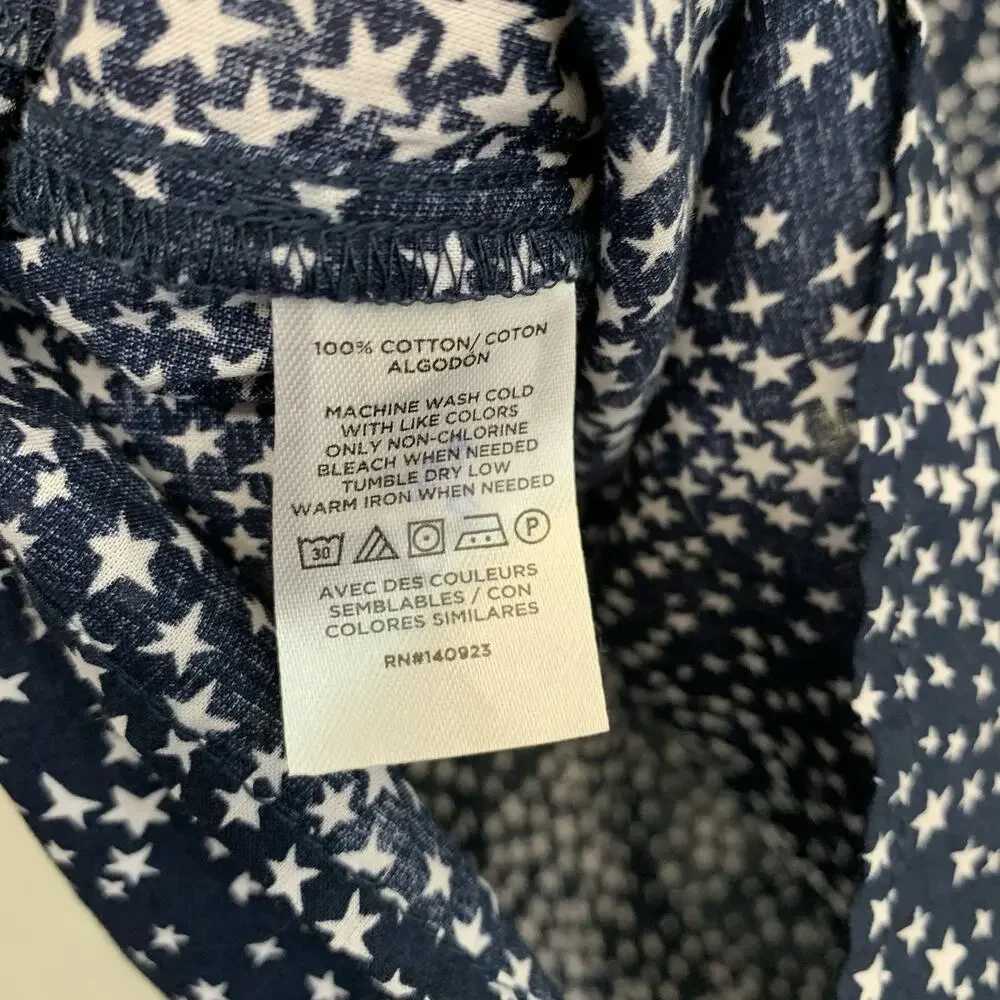 LOFT Blue Star Sleeveless Top XS NWT - Picture 5 of 7